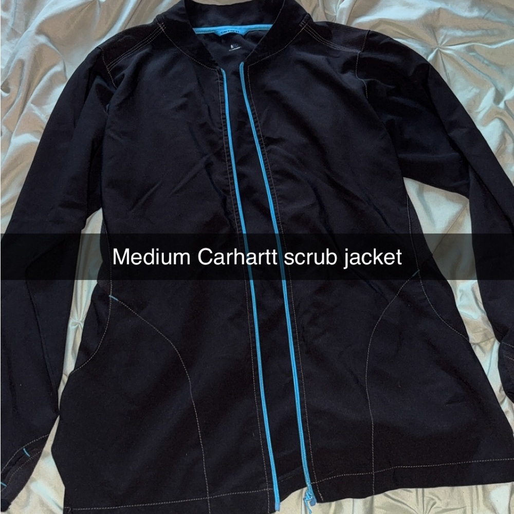 Carhartt Black Jacket with Blue Trim
